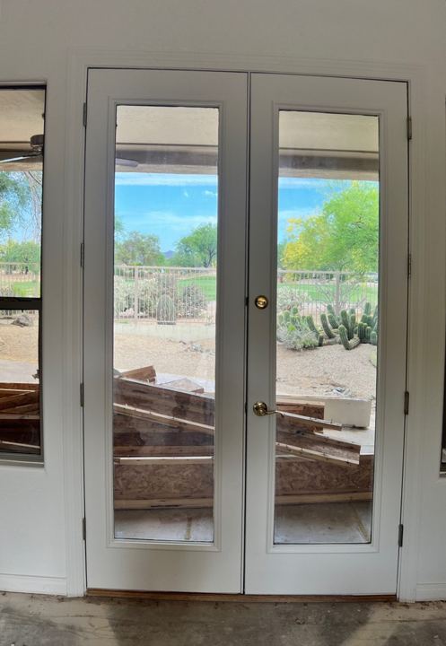 French doors to the patio
