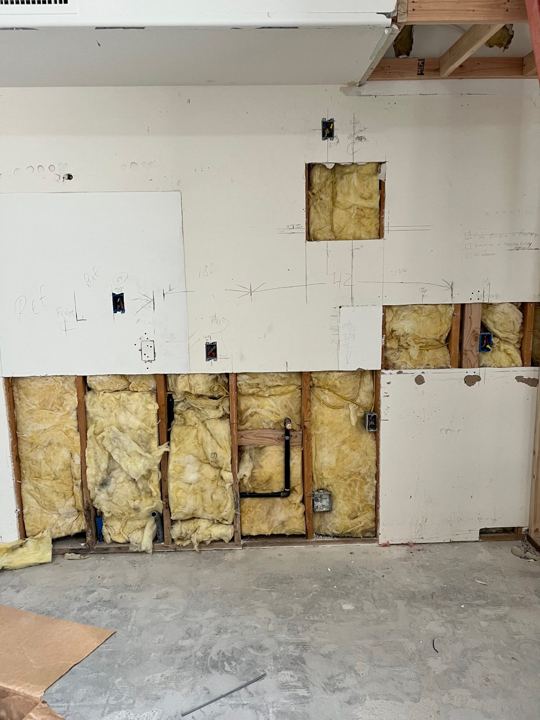 Kitchen wall opened up