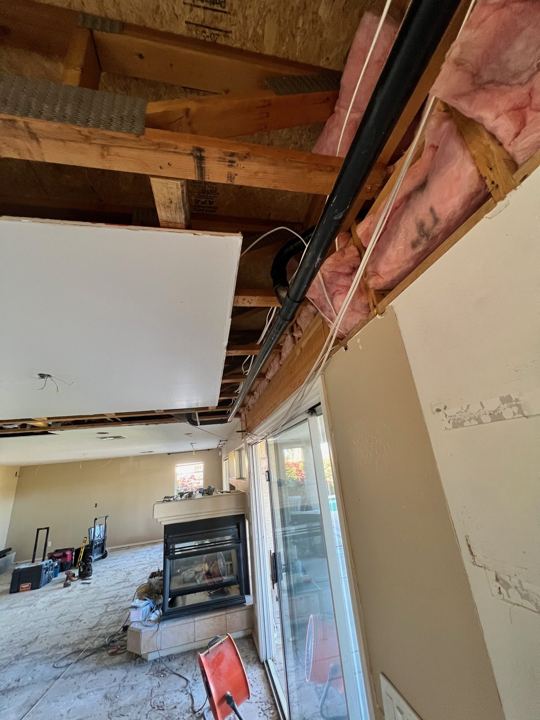 Ceiling opened during demo
