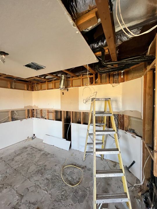 Kitchen walls opened
