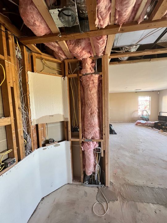 Framing and new ductwork