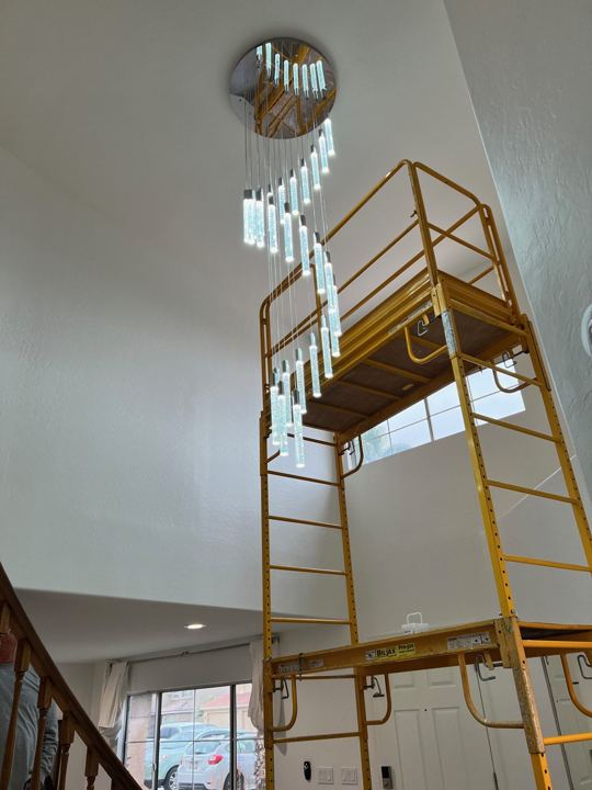 Chandelier from the stairs