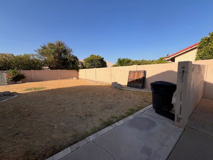 Side yard from the back patio