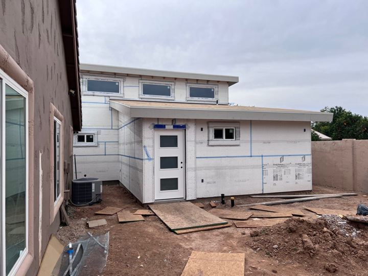 Lath and windows in, ready for stucco