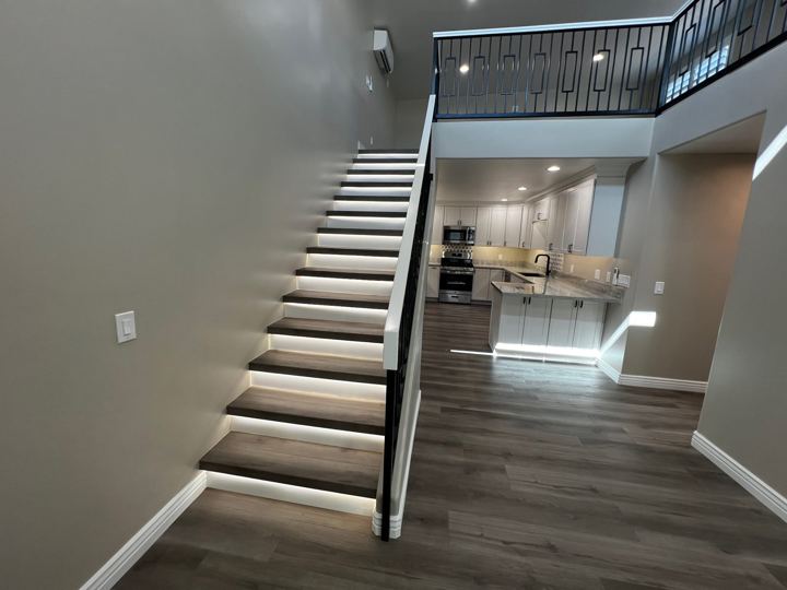 Lit stair treads