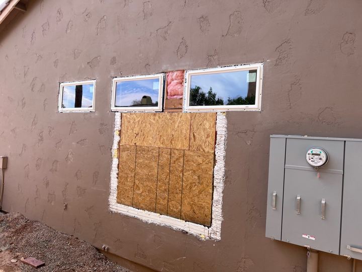 New window openings cut