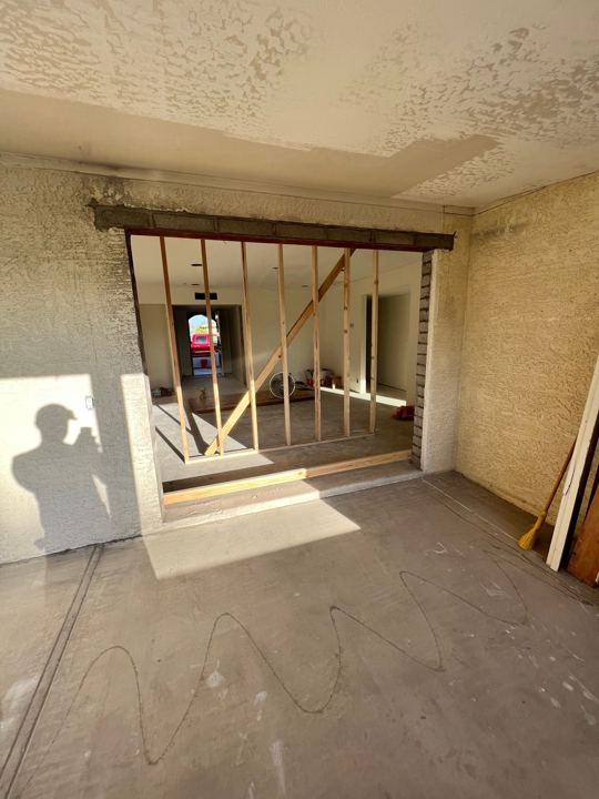 Living room opening during demo