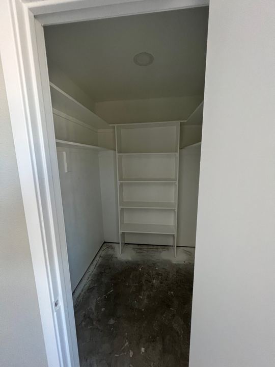 Walk-in closet painted