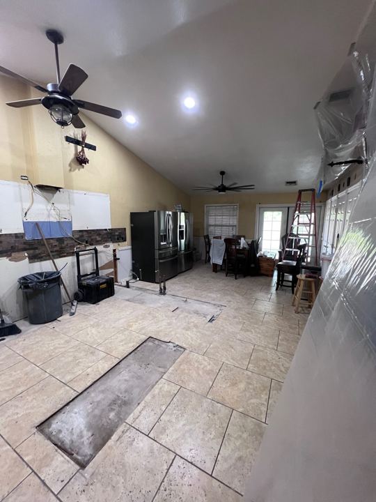 Great room and kitchen