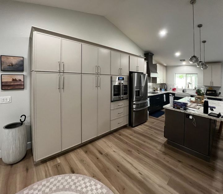 Pantry wall and kitchen
