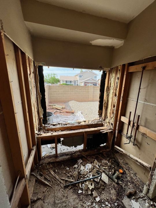 Window wall opened up