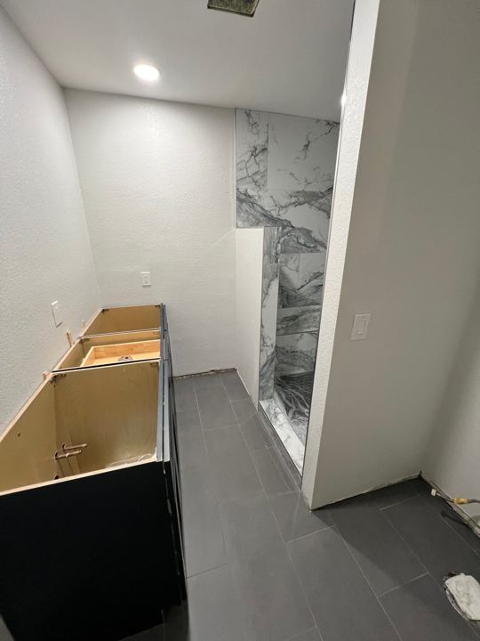 Vanity going in
