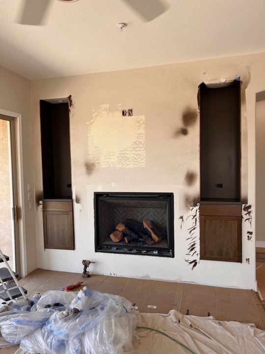 Fireplace and built-ins