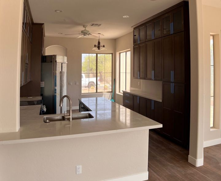 Island toward the dining area