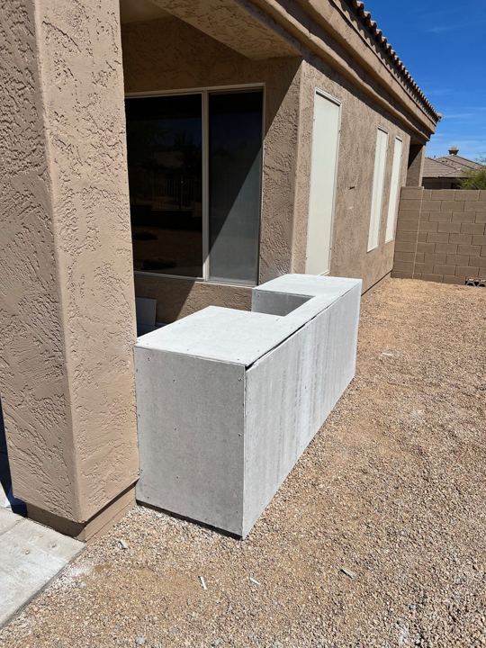 Outdoor kitchen island built