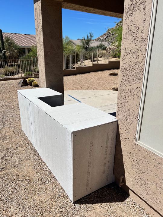 Outdoor kitchen island