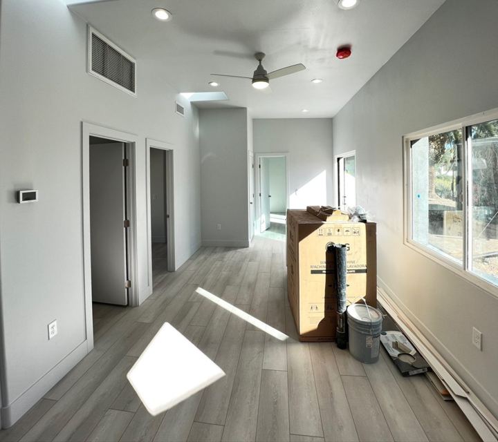 Living area toward the kitchen