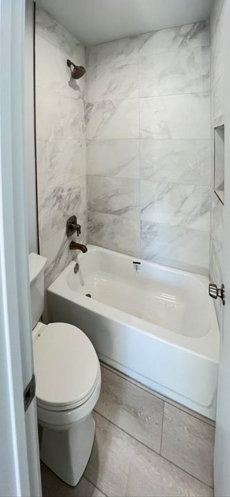 Tub and toilet