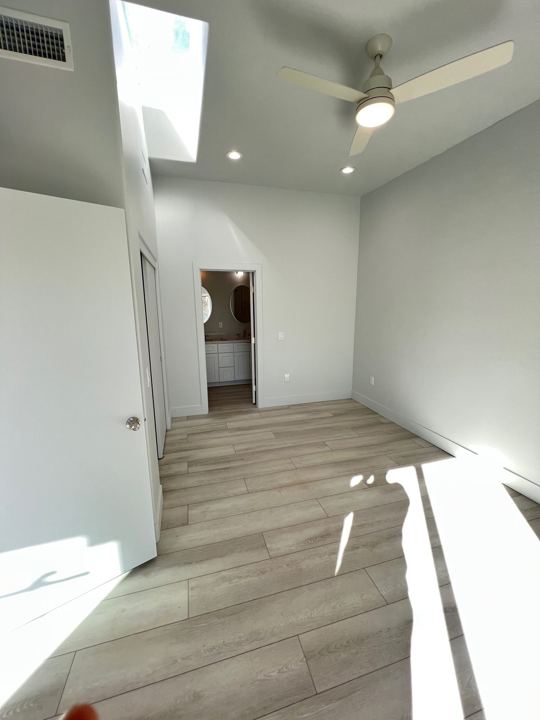 Bedroom toward the bath