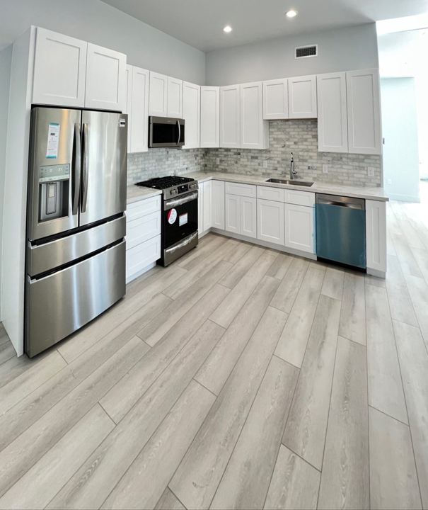 Kitchen with stainless appliances