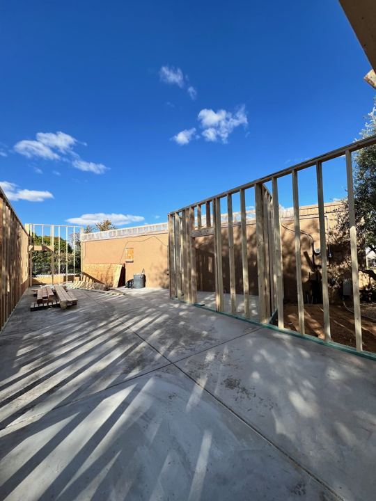 Long wall framed