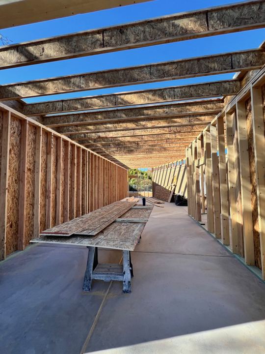 Interior framing and roof