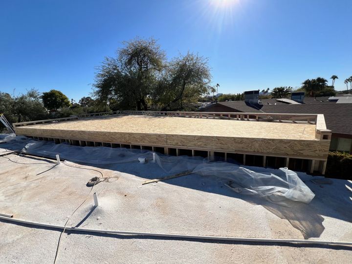Roof sheathed