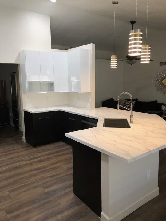 Peninsula and corner cabinets