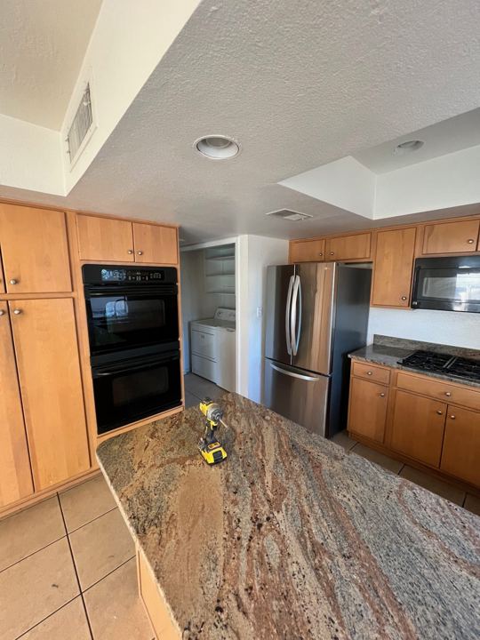 Original kitchen and island
