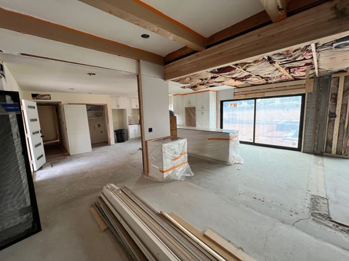 Kitchen cabinets going in