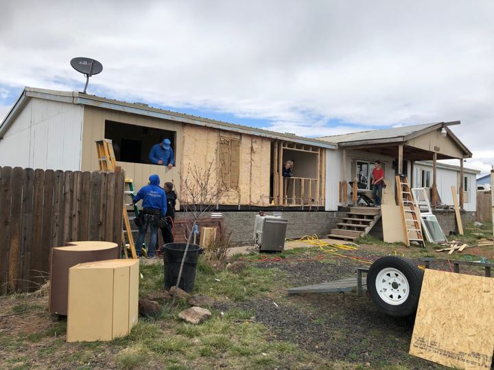 Exterior during demo