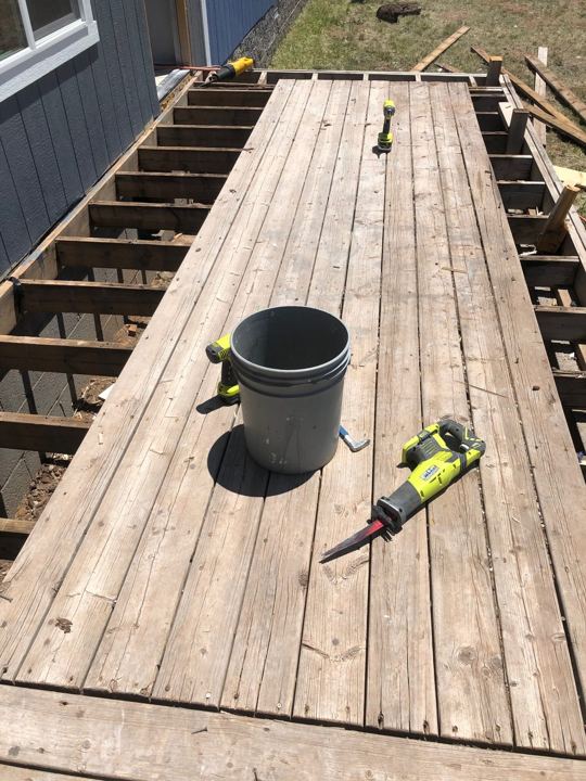 Deck boards down