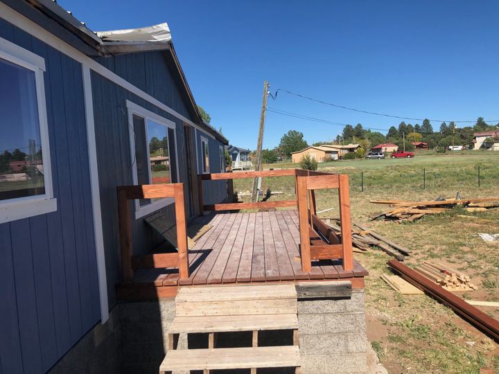 Deck and railing