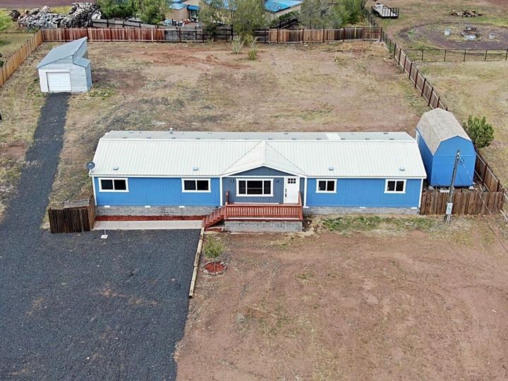 Aerial view of the finished house