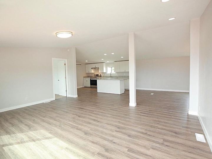 Open living room and kitchen