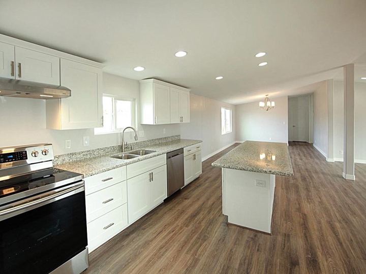 Kitchen and island